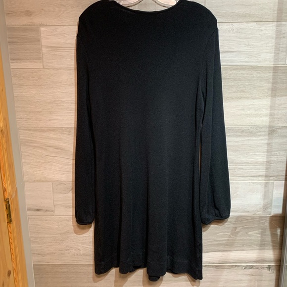 Gorgeous wool blend Banana Republic Black long sleeve Sweater Dress size XL - Picture 6 of 9